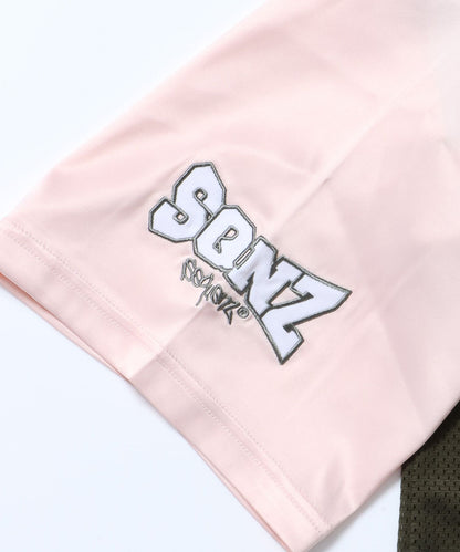 SQNZ FOOTBALL CLUB T-SHIRTS / ゲームシャツ 半袖 ブロークコア Vネック 刺繍 カーキ