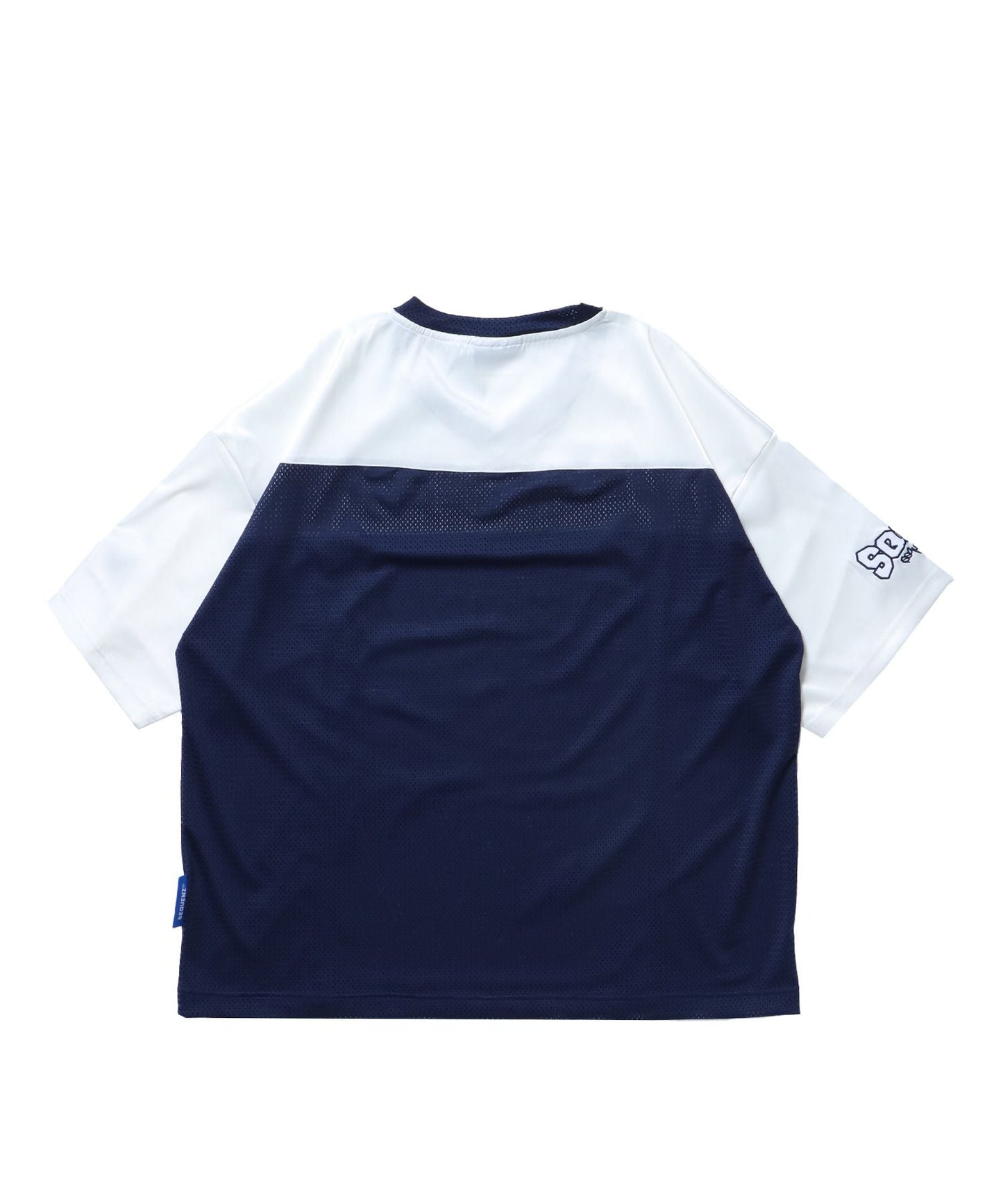 SQNZ FOOTBALL CLUB T-SHIRTS / ゲームシャツ 半袖 ブロークコア Vネック 刺繍 ネイビー