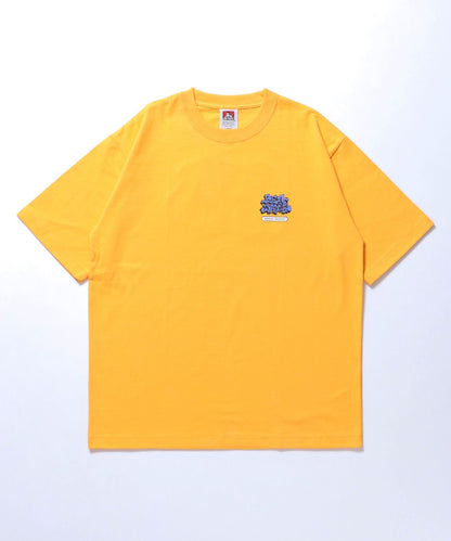 OVERLAP TEE / Tシャツ グラフィティ クルーネック オーバーサイズ ワンポイント イエロー